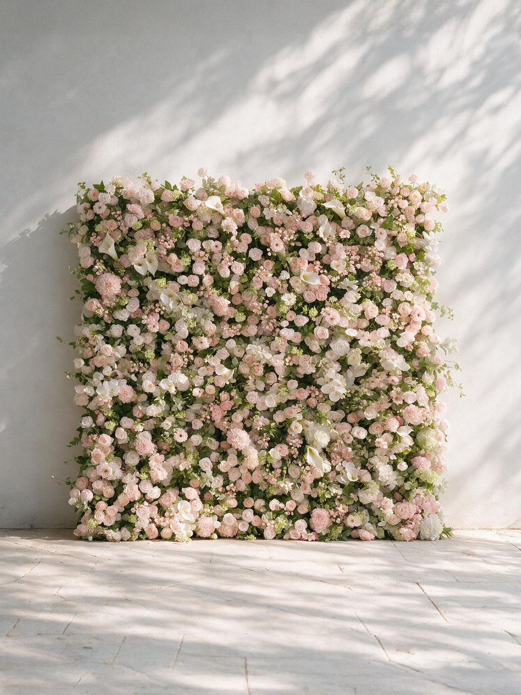 Cashmere：2026 Luxury 5D White & Pink Floral Wall with Greenery Roll-Up Backdrop for Rustic Garden Weddings Free Shipping
