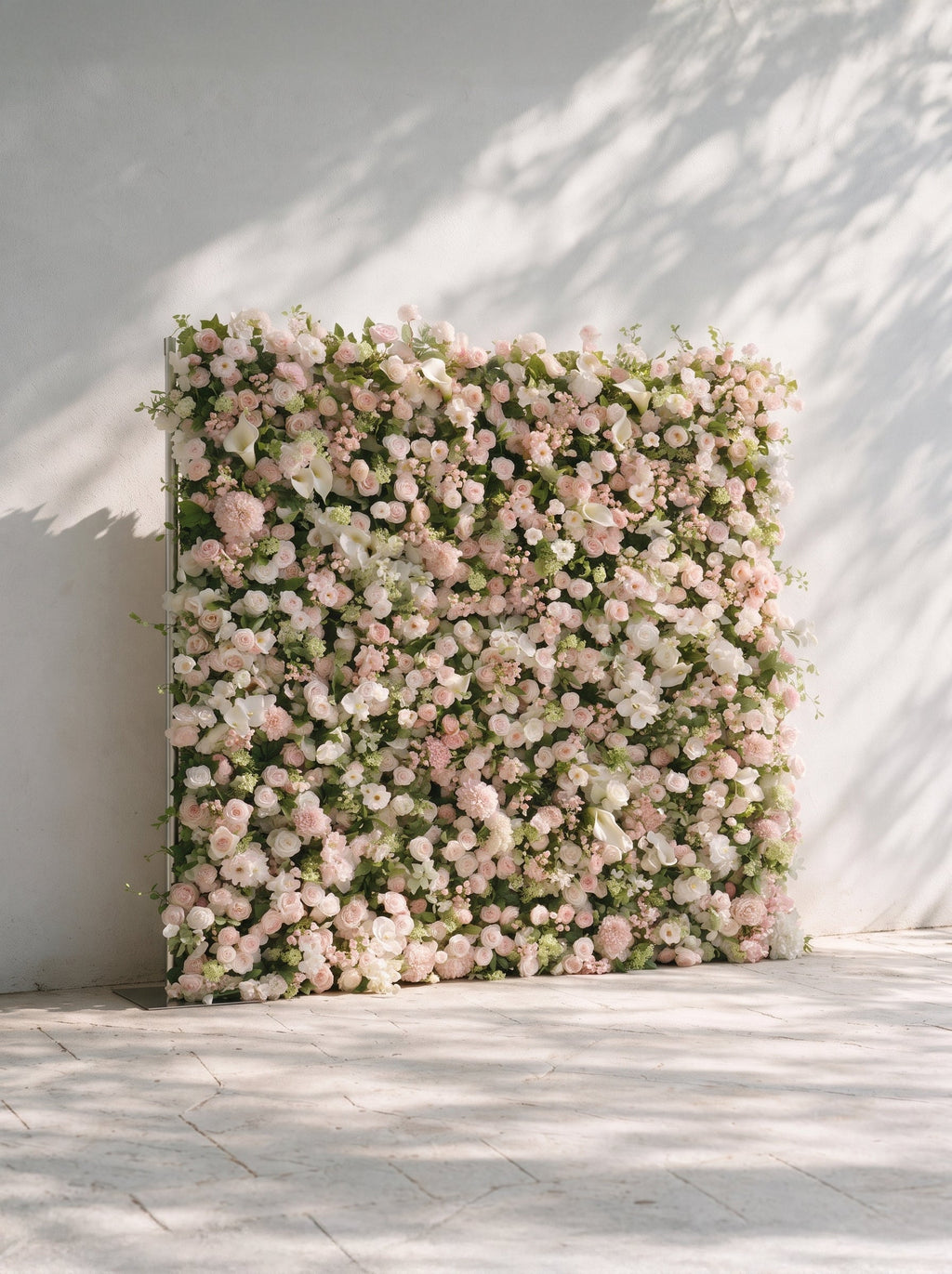 Cashmere：2026 Luxury 5D White & Pink Floral Wall with Greenery Roll-Up Backdrop for Rustic Garden Weddings Free Shipping