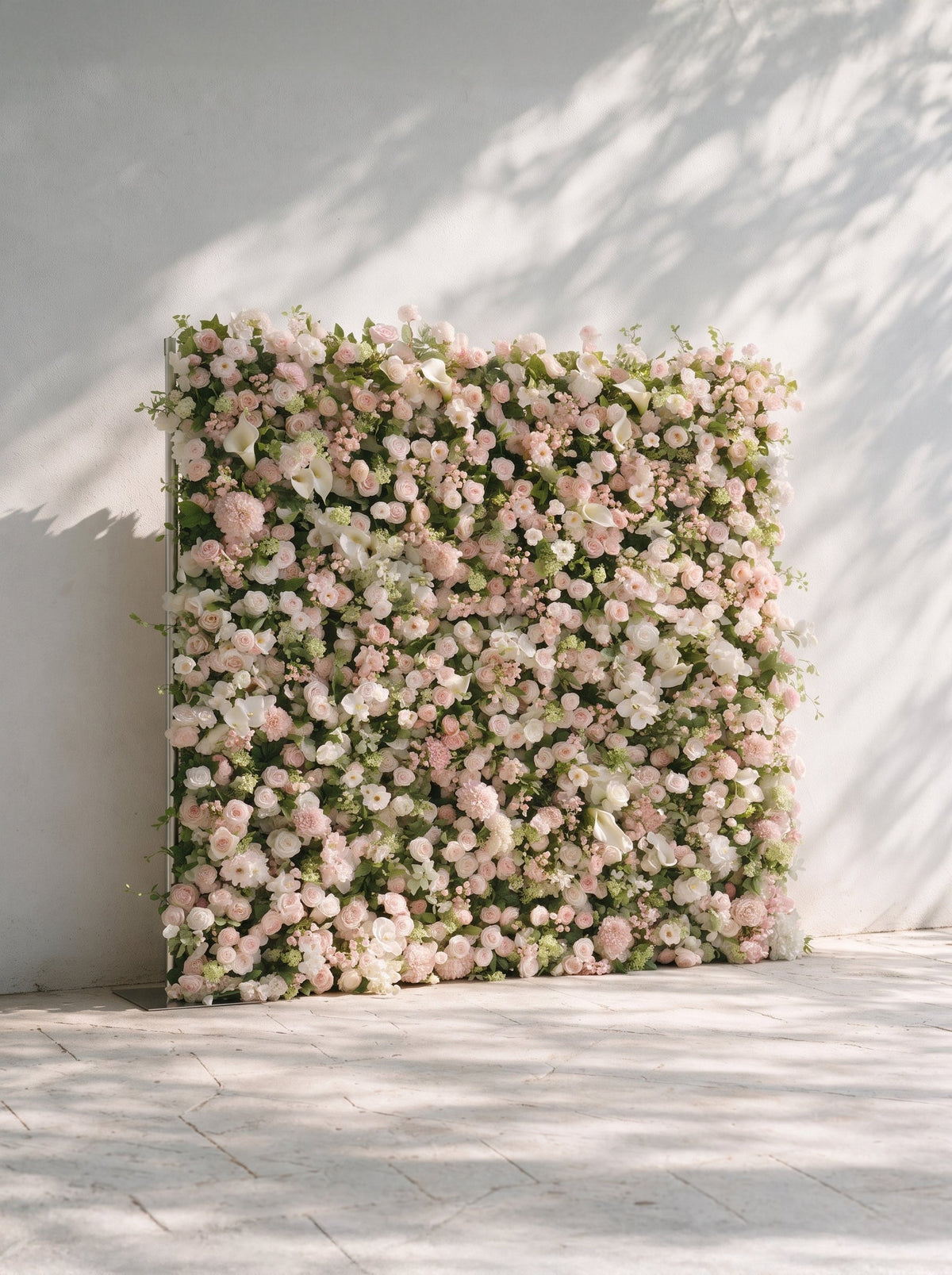 Cashmere：2026 Luxury 5D White & Pink Floral Wall with Greenery Roll-Up Backdrop for Rustic Garden Weddings Free Shipping