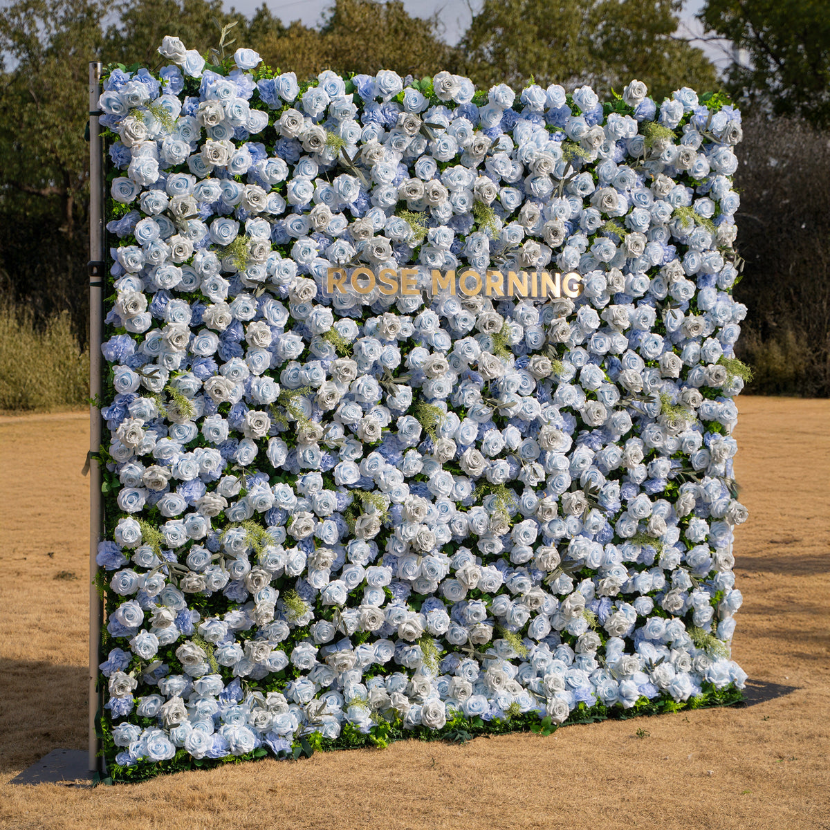 Vesper: 3D Blue & Dusty Rose Wall | Premium Roll-Up Fabric Backdrop for Events Free Shipping