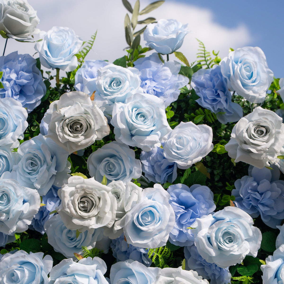 Vesper: 3D Blue & Dusty Rose Wall | Premium Roll-Up Fabric Backdrop for Events Free Shipping
