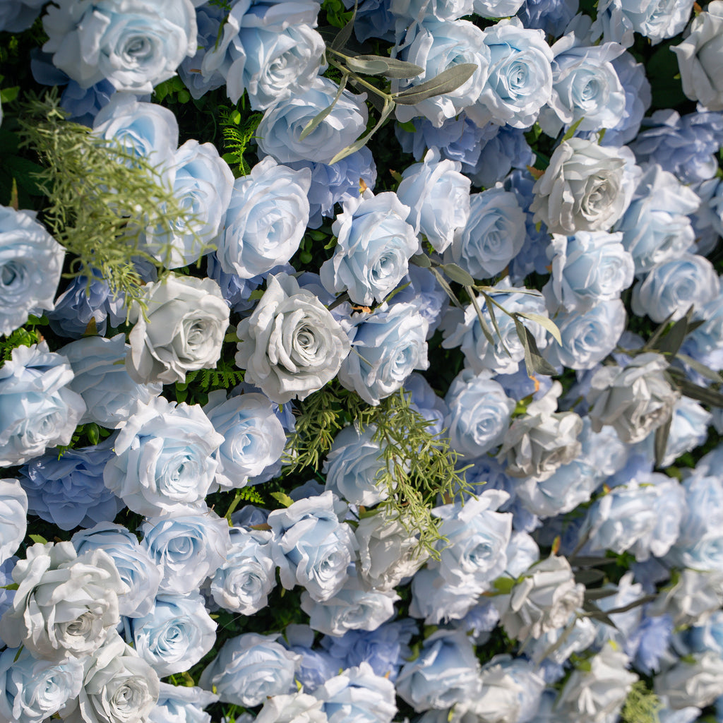 Vesper: 3D Blue & Dusty Rose Wall | Premium Roll-Up Fabric Backdrop for Events Free Shipping