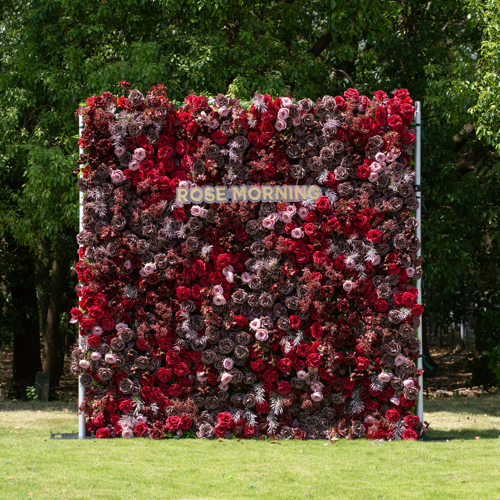 Vino：5D Fabric Artificial zip up curtain flower wall 8ft*8ft Free Shipping