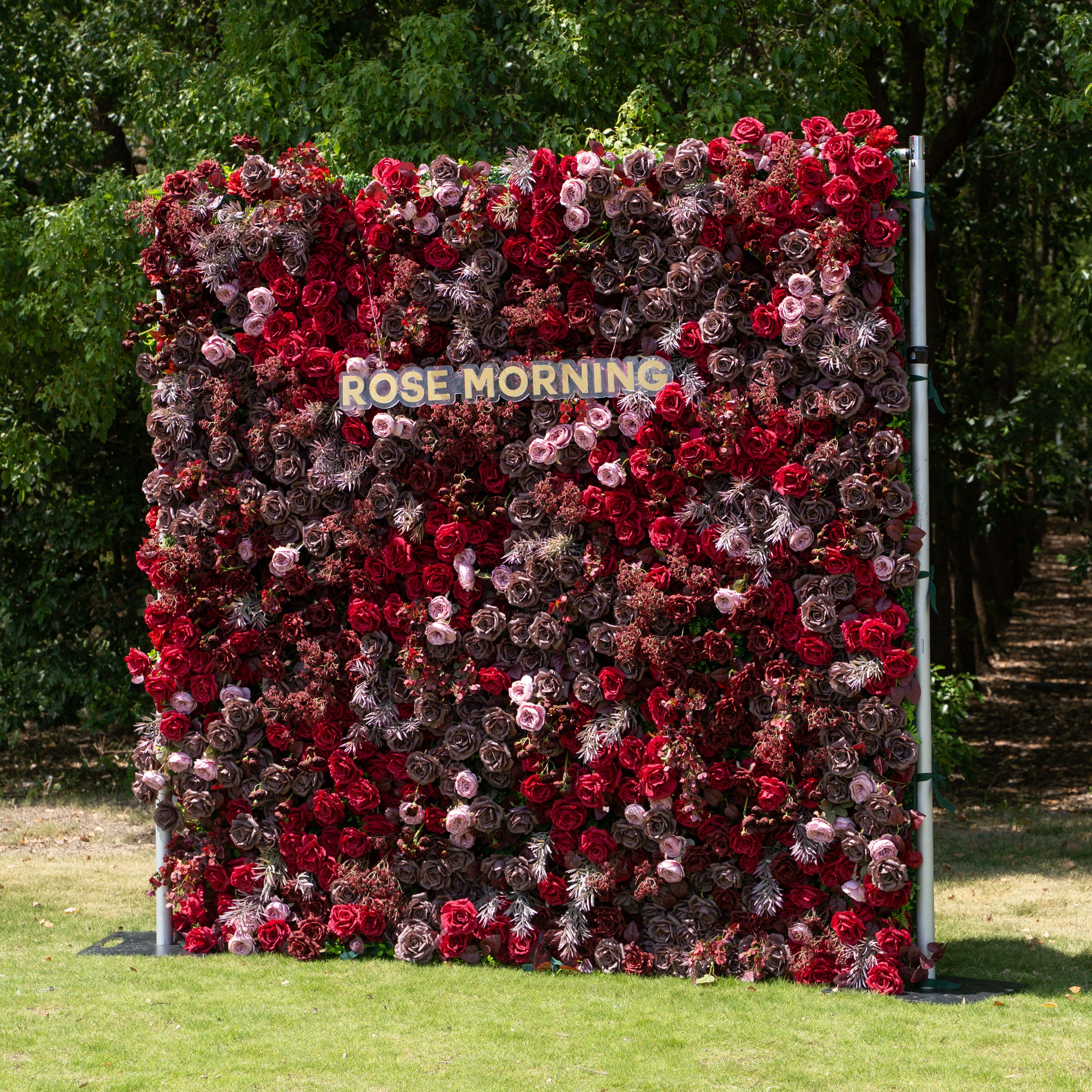 Vino：5D Fabric Artificial zip up curtain flower wall 8ft*8ft Free Shipping