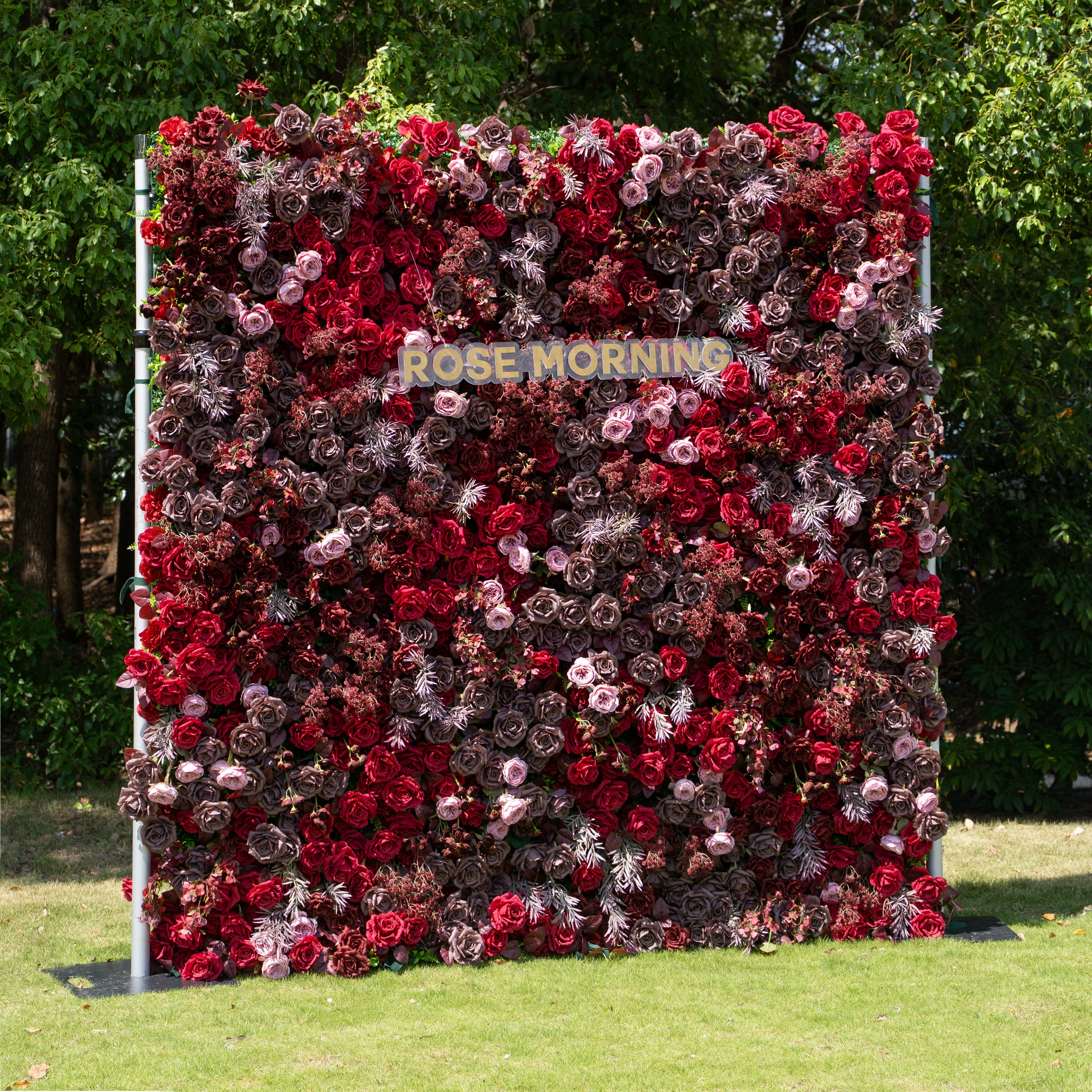 {Holiday Special} Vino：5D Fabric Artificial zip up curtain flower wall 8ft*8ft (Ready to ship-Only USA) Free Shipping