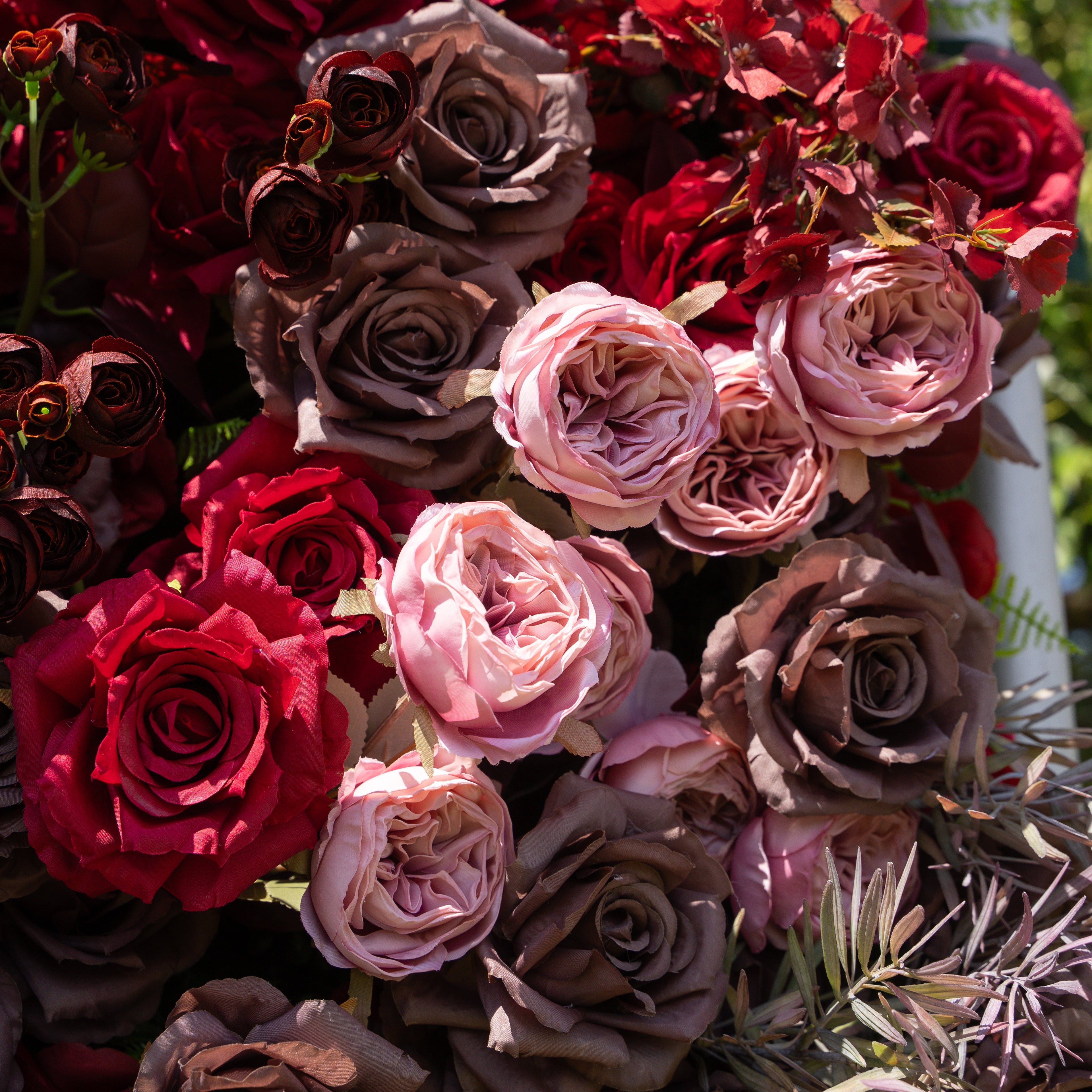 {Holiday Special} Vino：5D Fabric Artificial zip up curtain flower wall 8ft*8ft (Ready to ship-Only USA) Free Shipping