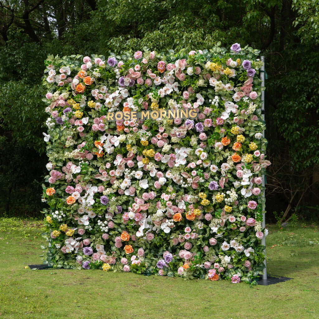 Viola - Autumn Fall Unique 5D Fabric Roll Up Flower Wall for Wedding Party Backdrop Free Shipping