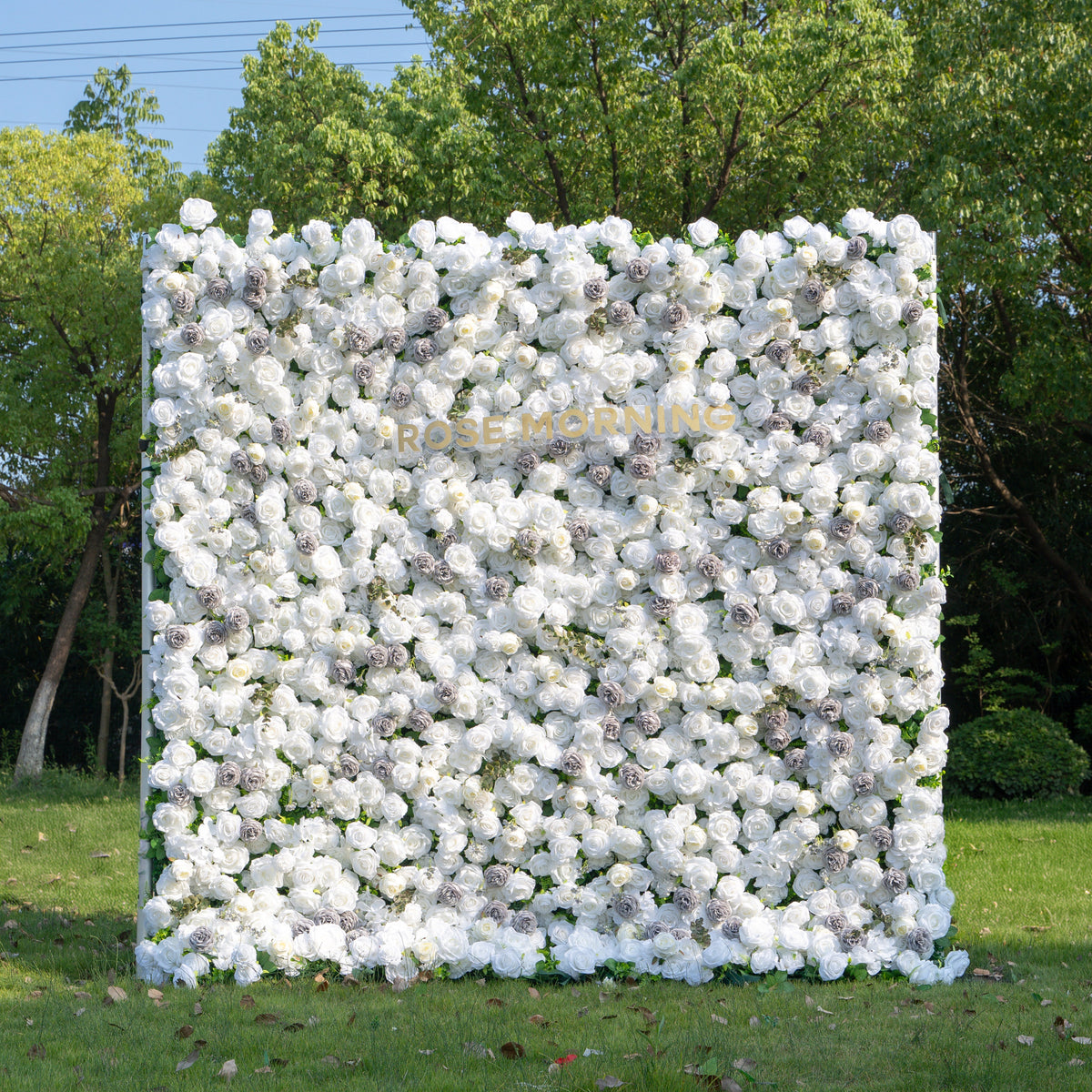 Wolfie：3D Fabric Artificial rolling up curtain flower wall Free Shipping