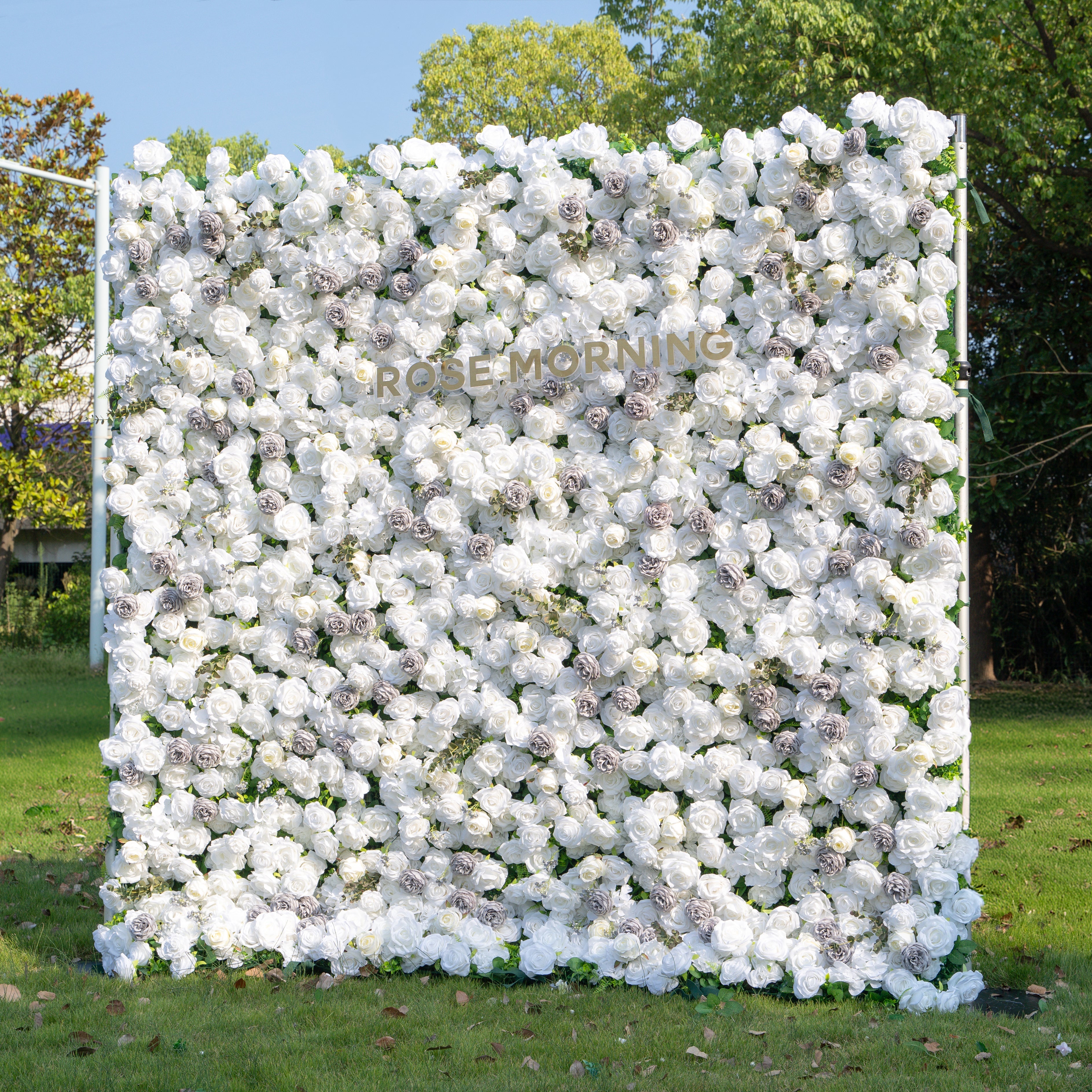 Wolfie：3D Fabric Artificial rolling up curtain flower wall Free Shipping