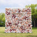 Yvette：5D Fabric Artificial rolling up curtain flower wall Rose Morning