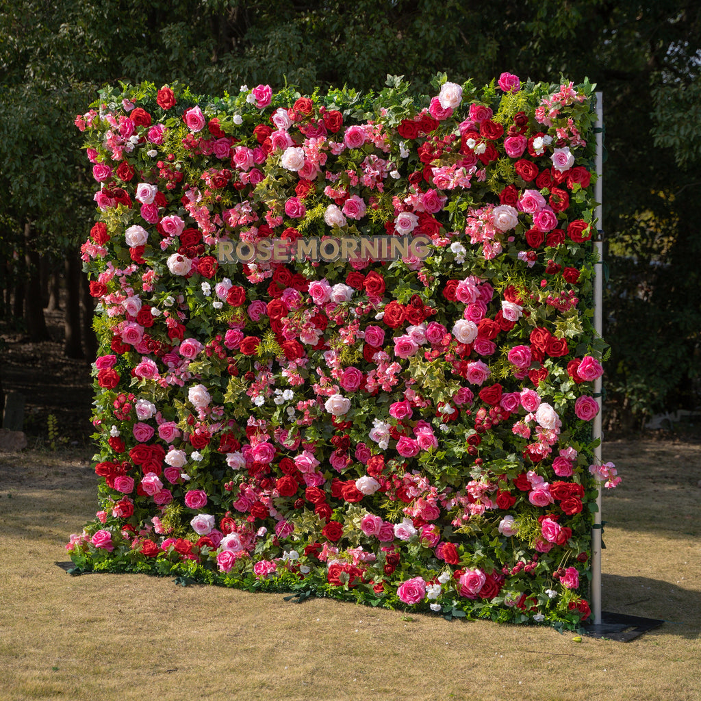 Zinfandel：3D Fabric Artificial rolling up curtain flower wall Free Shipping